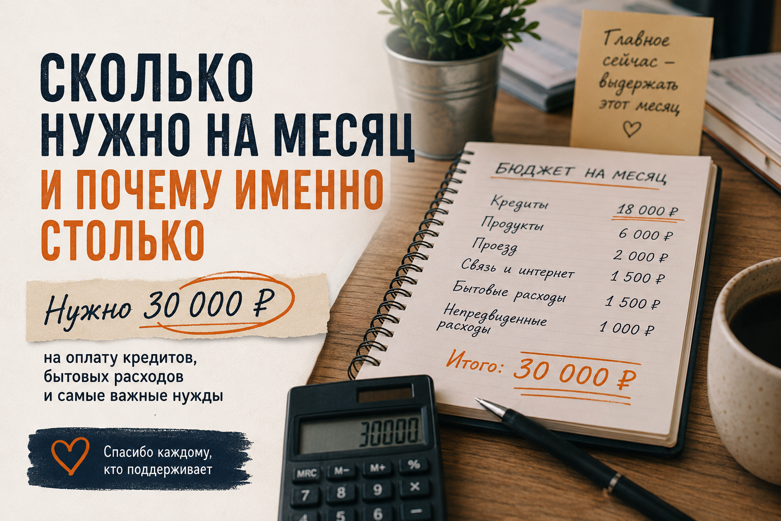 Сколько нужно на месяц и почему именно столько