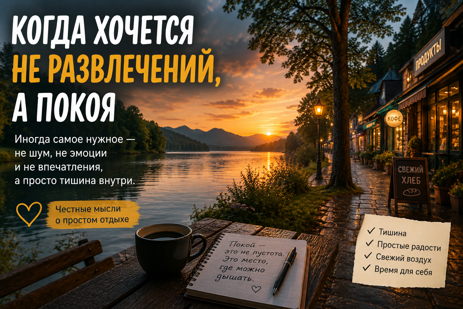 Когда хочется не развлечений, а покоя